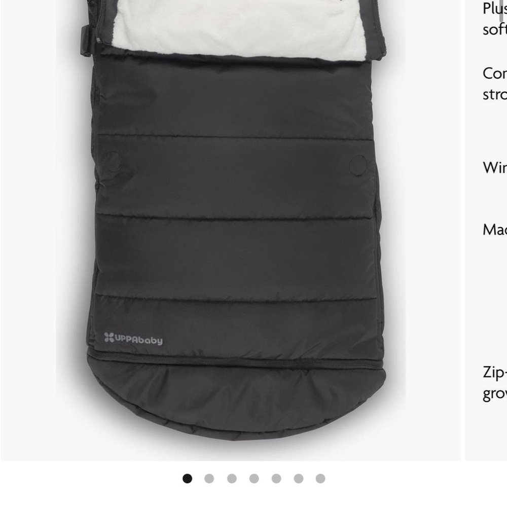 UPPAbaby Black Cozy Footmuff for Kids